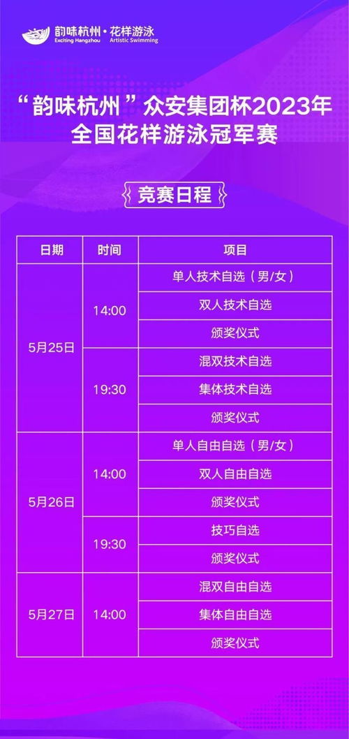 杭州首秀，巔峰對決！國內頂尖花樣游泳賽事本周四盛大啟幕